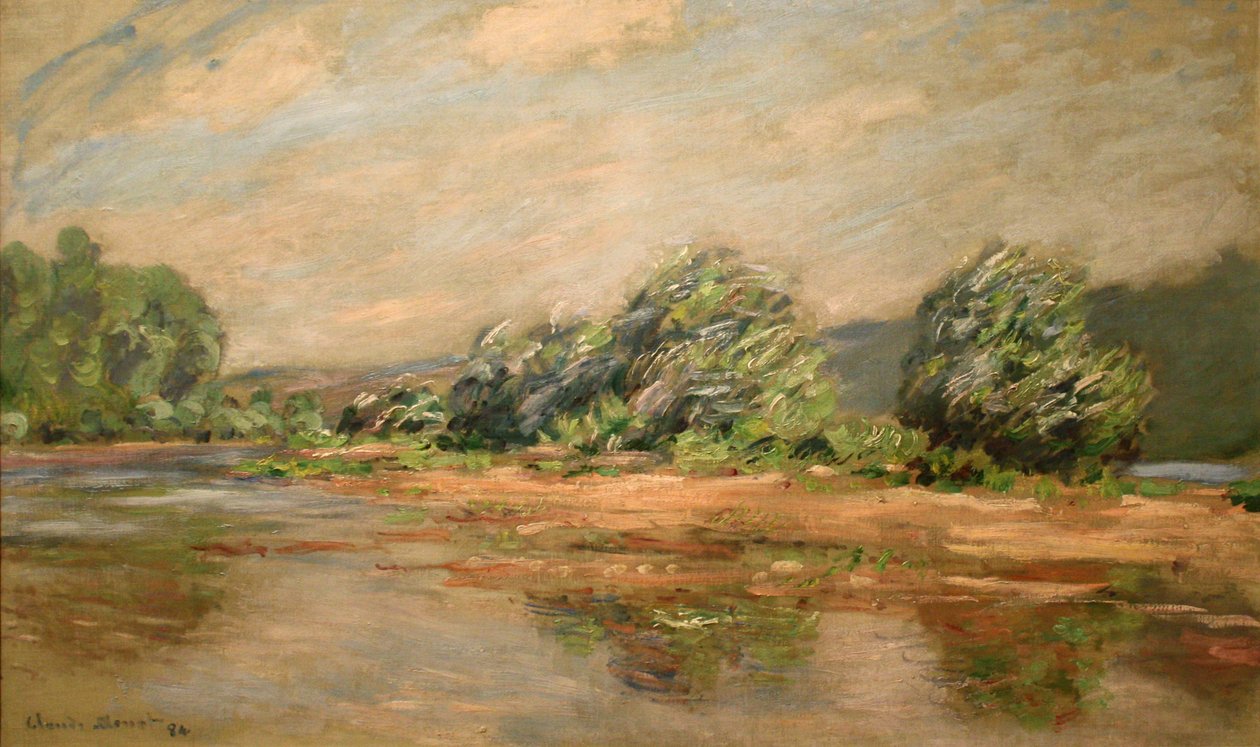 Sekwana w Port-Villez (Podmuch wiatru) autorstwa Claude Monet
