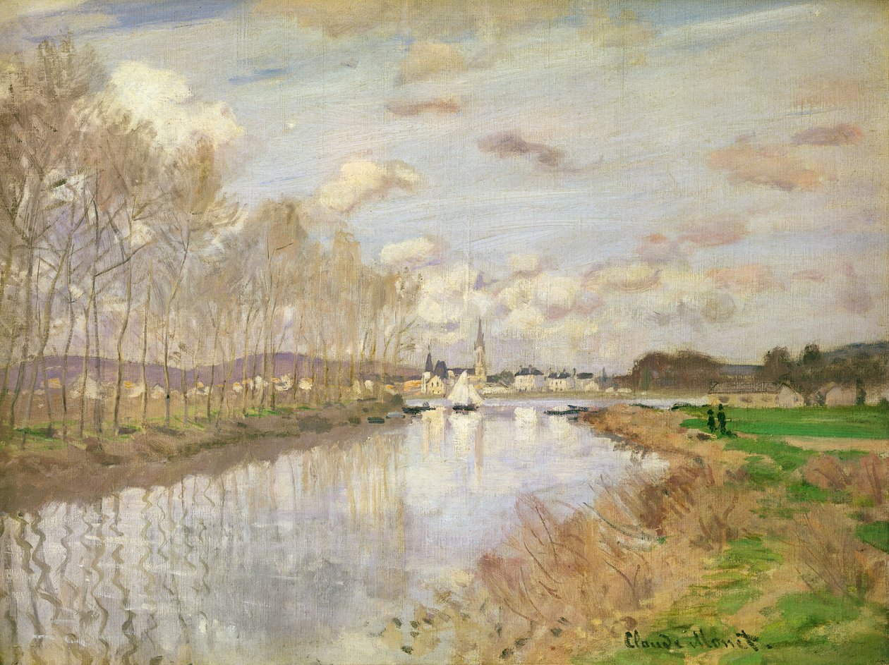 Jacht w Argenteuil, 1875 autorstwa Claude Monet