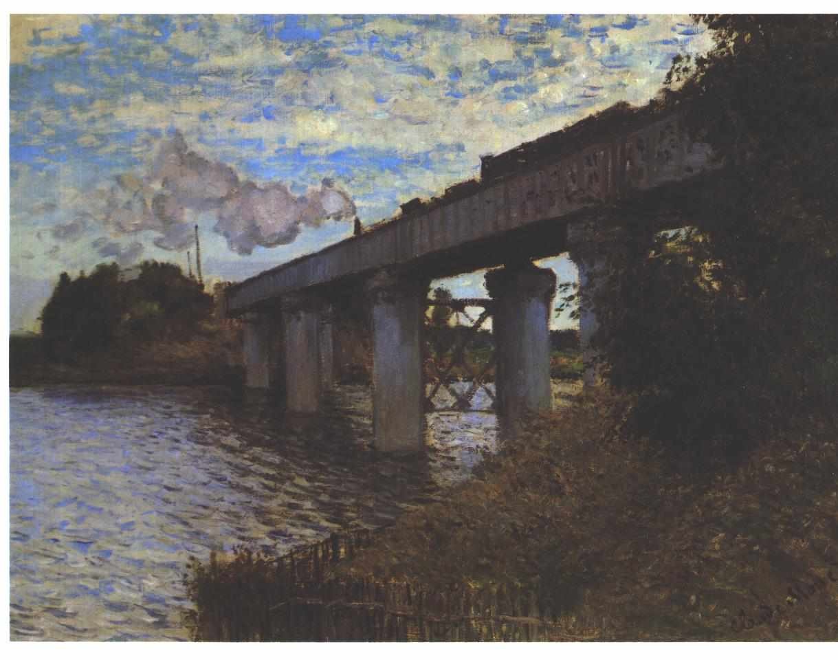 Most kolejowy w Argenteuil autorstwa Claude Monet