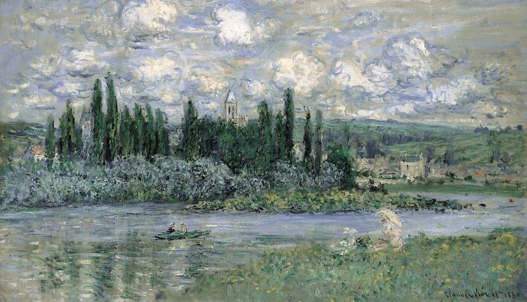 Widok Vetheuil sur Seine autorstwa Claude Monet