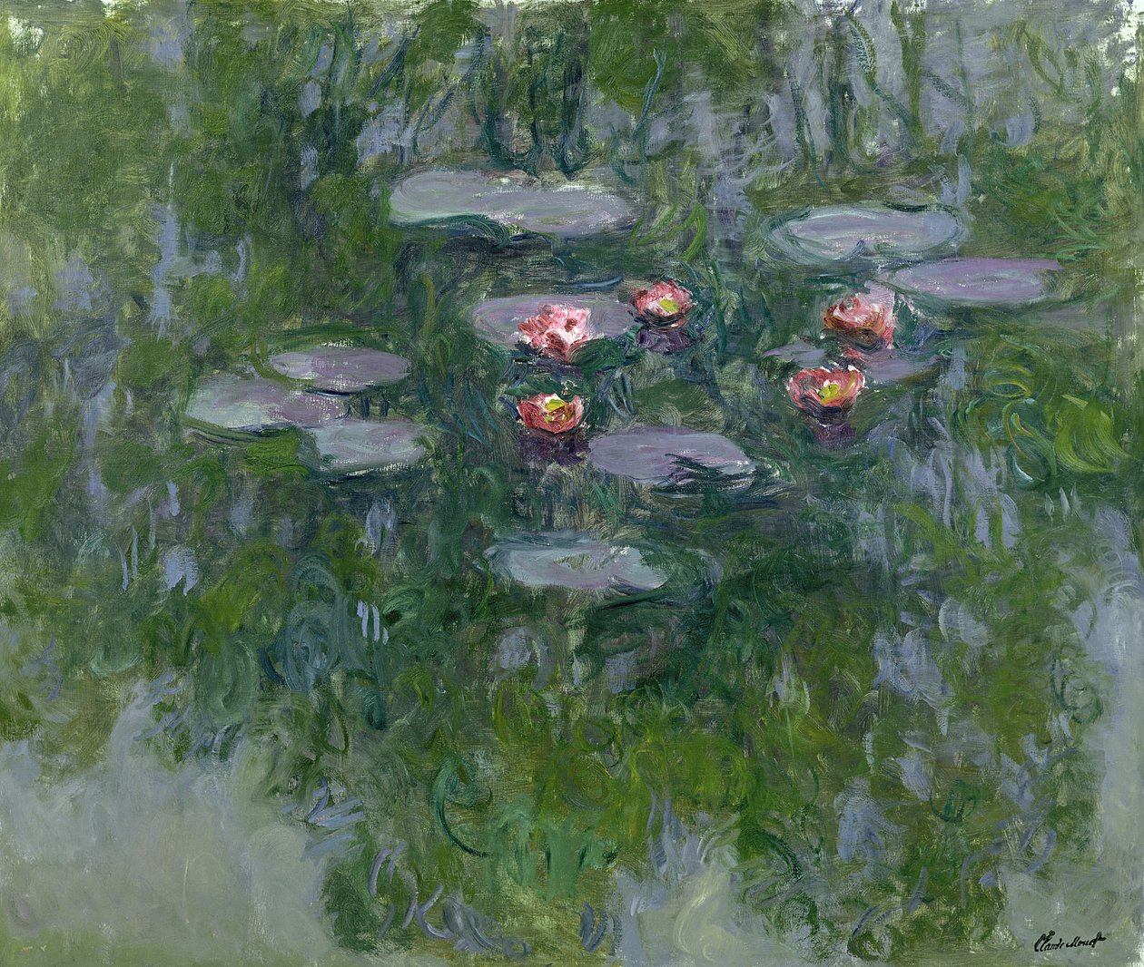 Lilie wodne, 1916-19 autorstwa Claude Monet