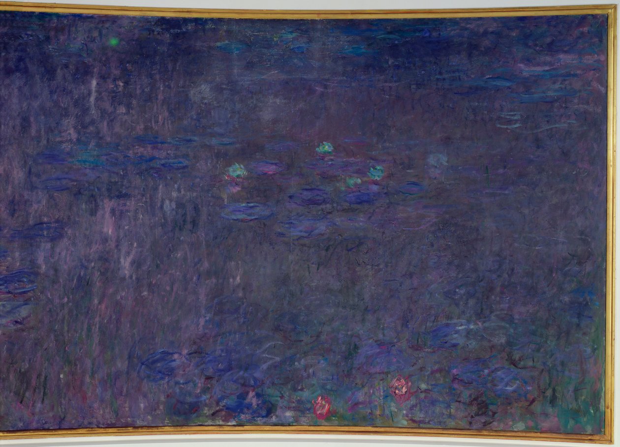 Lilie wodne: Odbicia drzew, szczegół z prawej strony, 1915-26 autorstwa Claude Monet