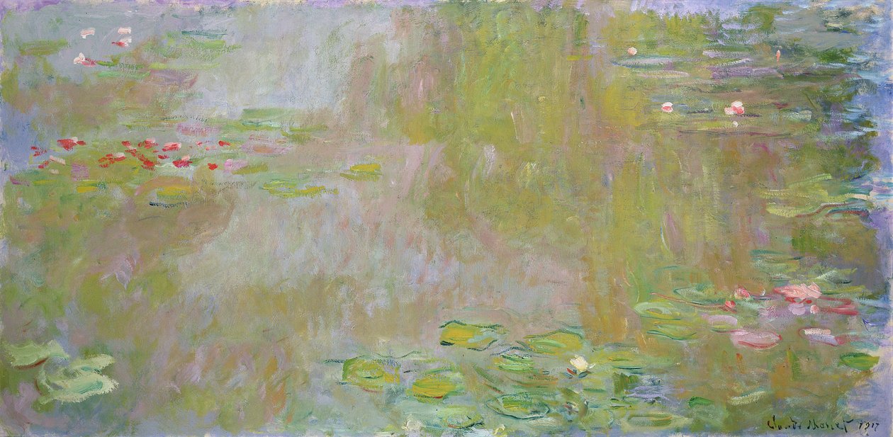 Lilie wodne w Giverny, 1917 autorstwa Claude Monet