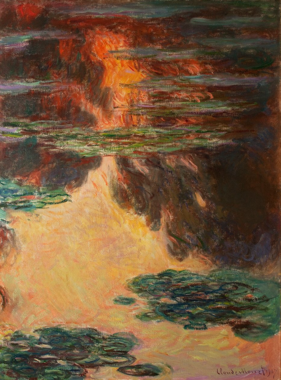 Lilie wodne, detal, 1907 (zob. też 196299) autorstwa Claude Monet