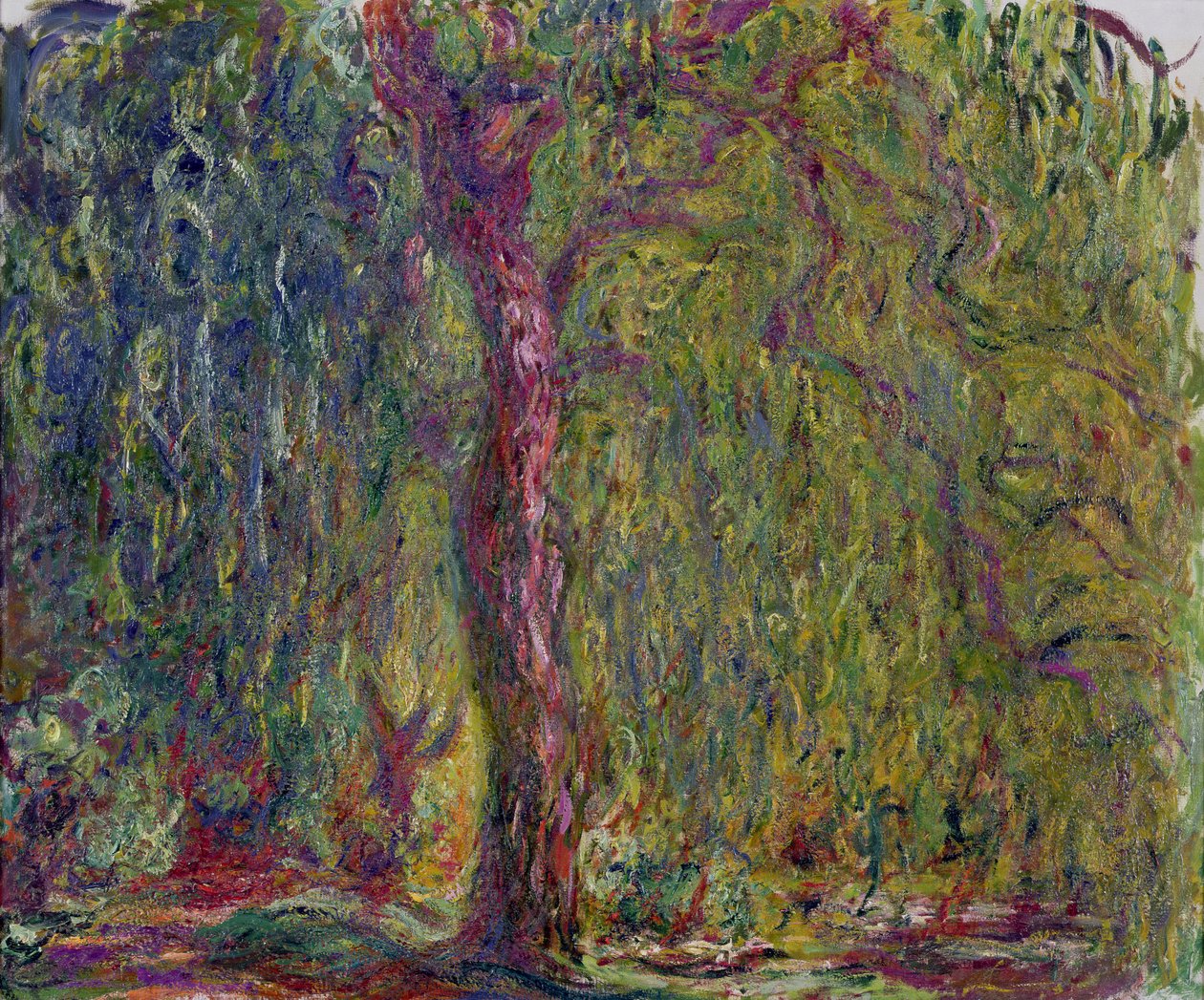 Płacząca wierzba, 1918-19 autorstwa Claude Monet
