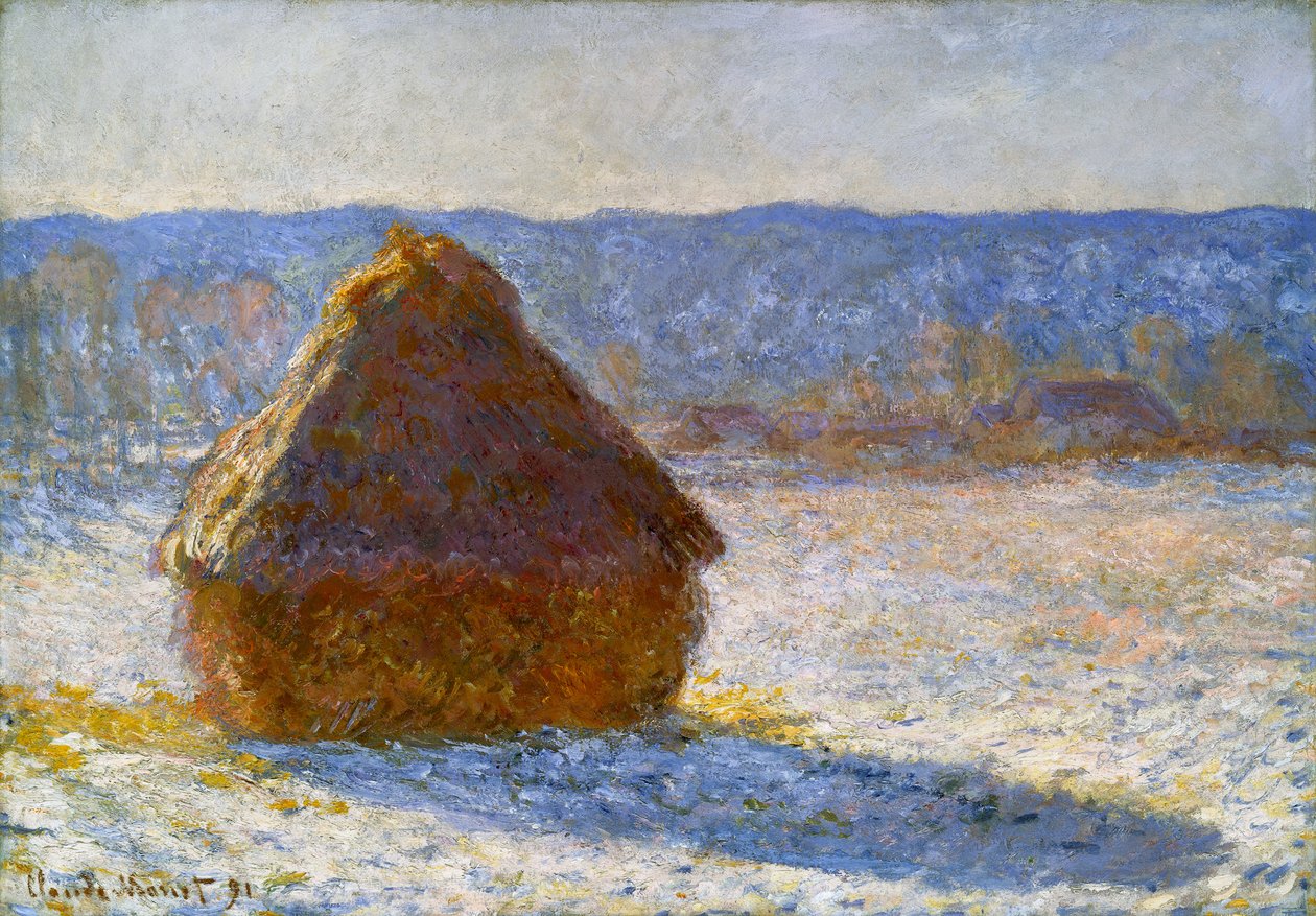 ziarno w efekcie porannego śniegu autorstwa Claude Monet