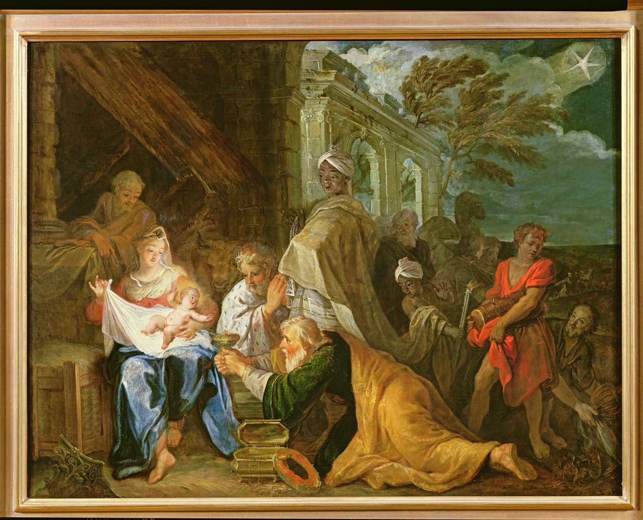 Adoracja Magów, 1708 r. autorstwa Claude Verdot