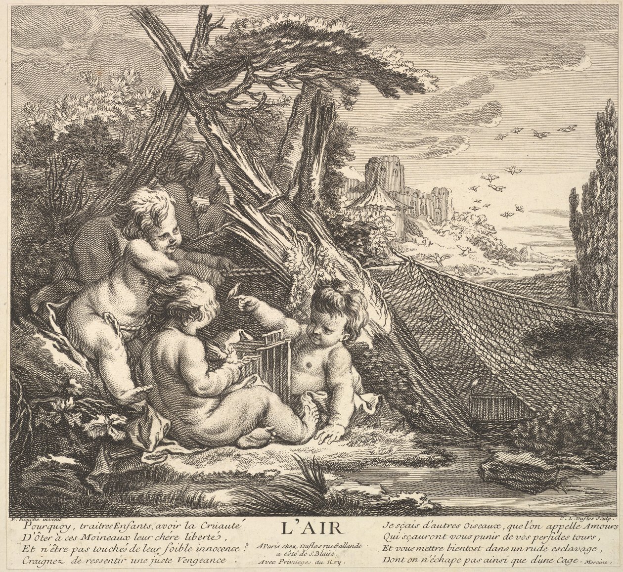 Powietrze, XVIII wiek. autorstwa Claude Augustin Duflos
