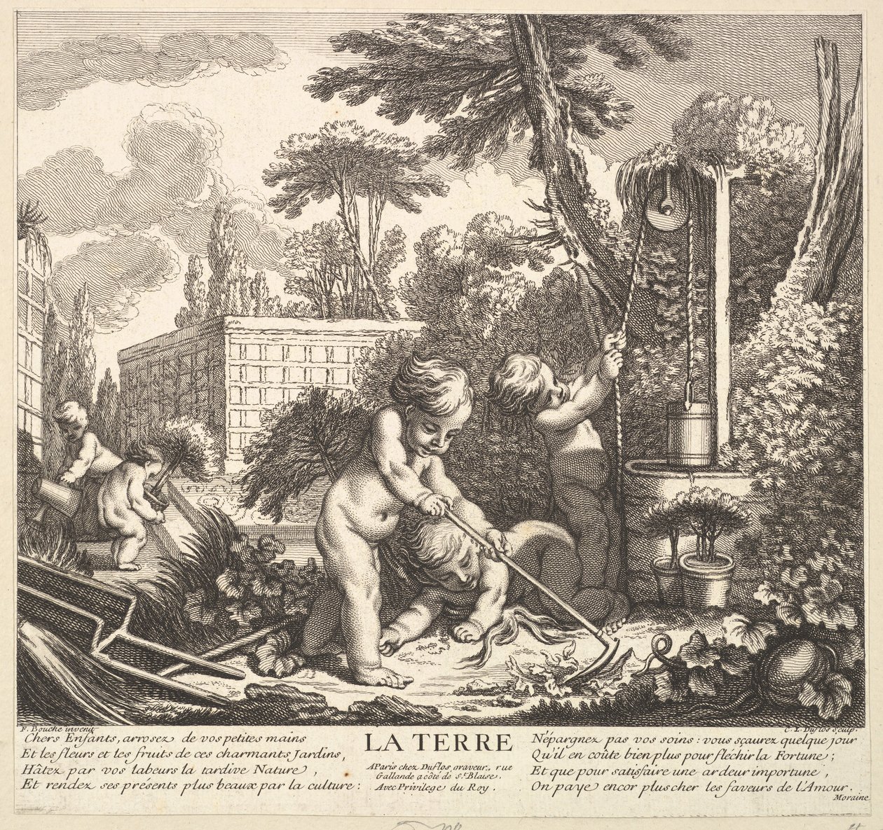 Ziemia, XVIII wiek. autorstwa Claude Augustin Duflos