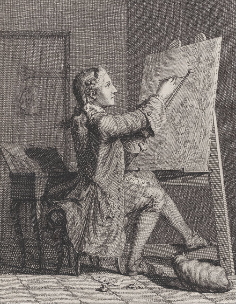 Malarstwo, 1770-86 autorstwa Claude Augustin Duflos
