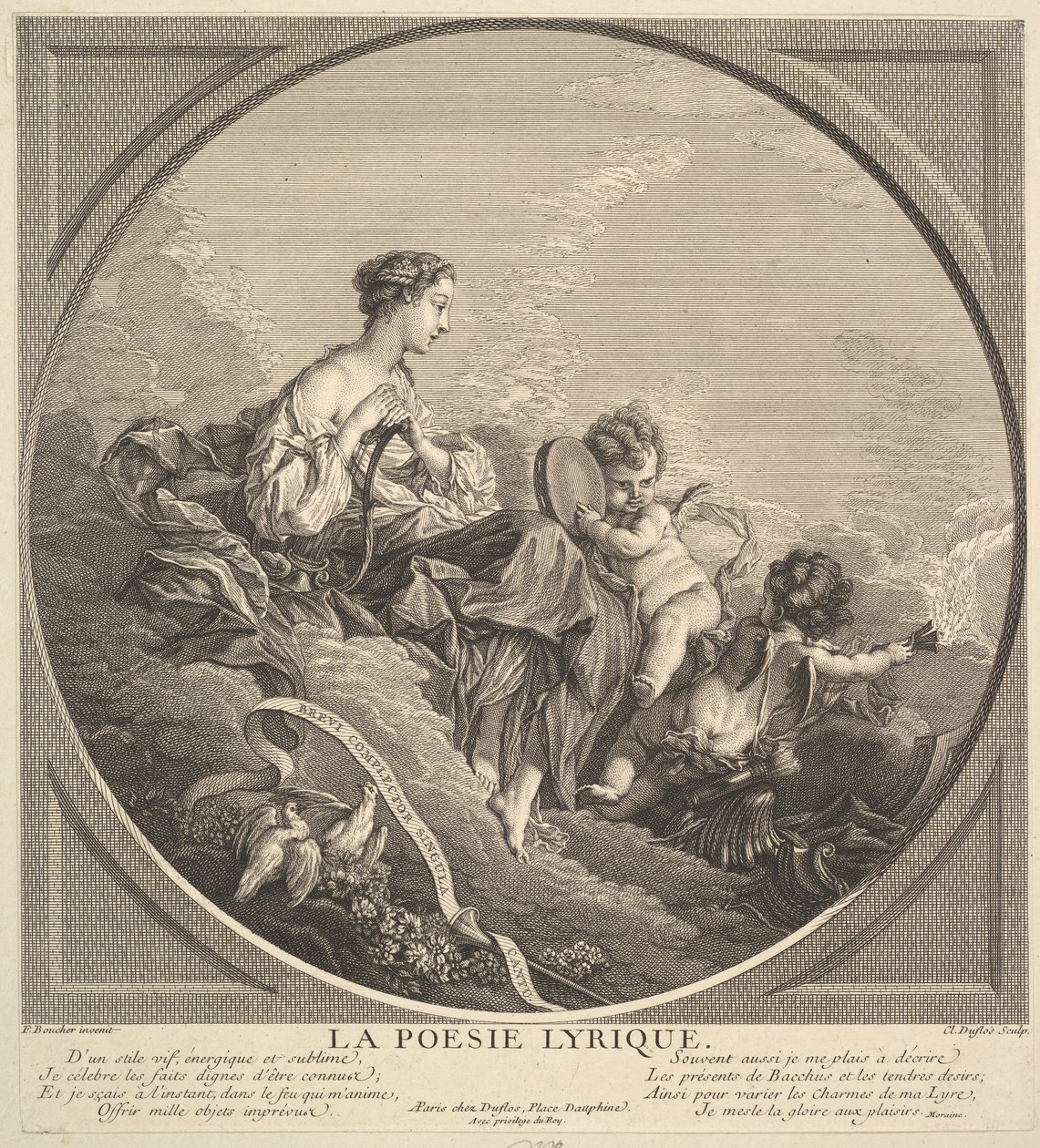 Poezja liryczna, ca. 1741. autorstwa Claude Augustin Duflos