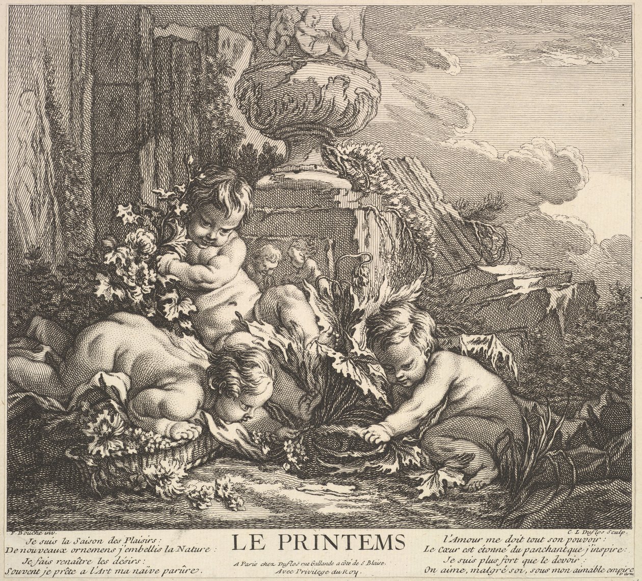 Wiosna, 1735-86. autorstwa Claude Augustin Duflos