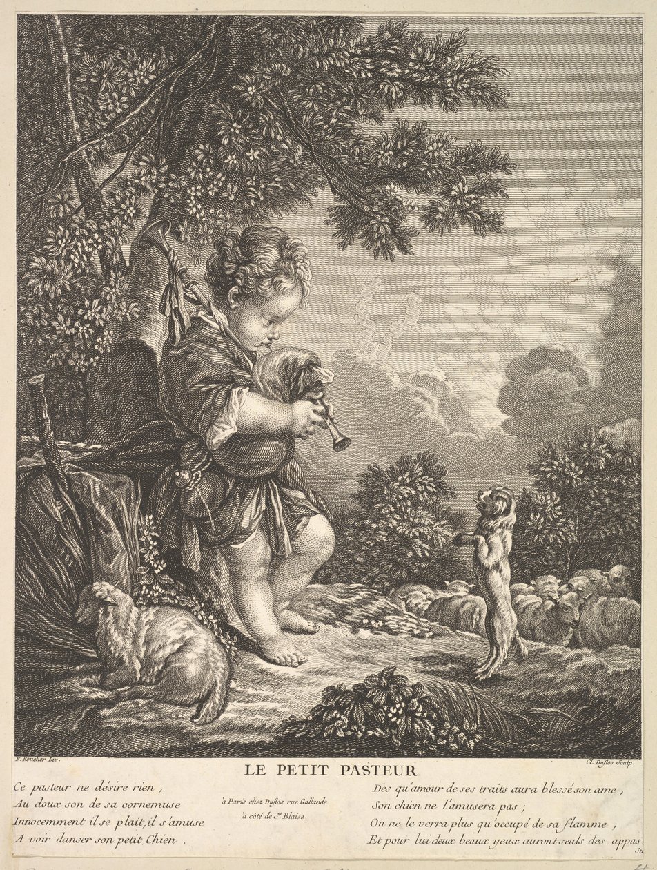 Mały Pasterz, ok. godz. 1753. autorstwa Claude Augustin Duflos