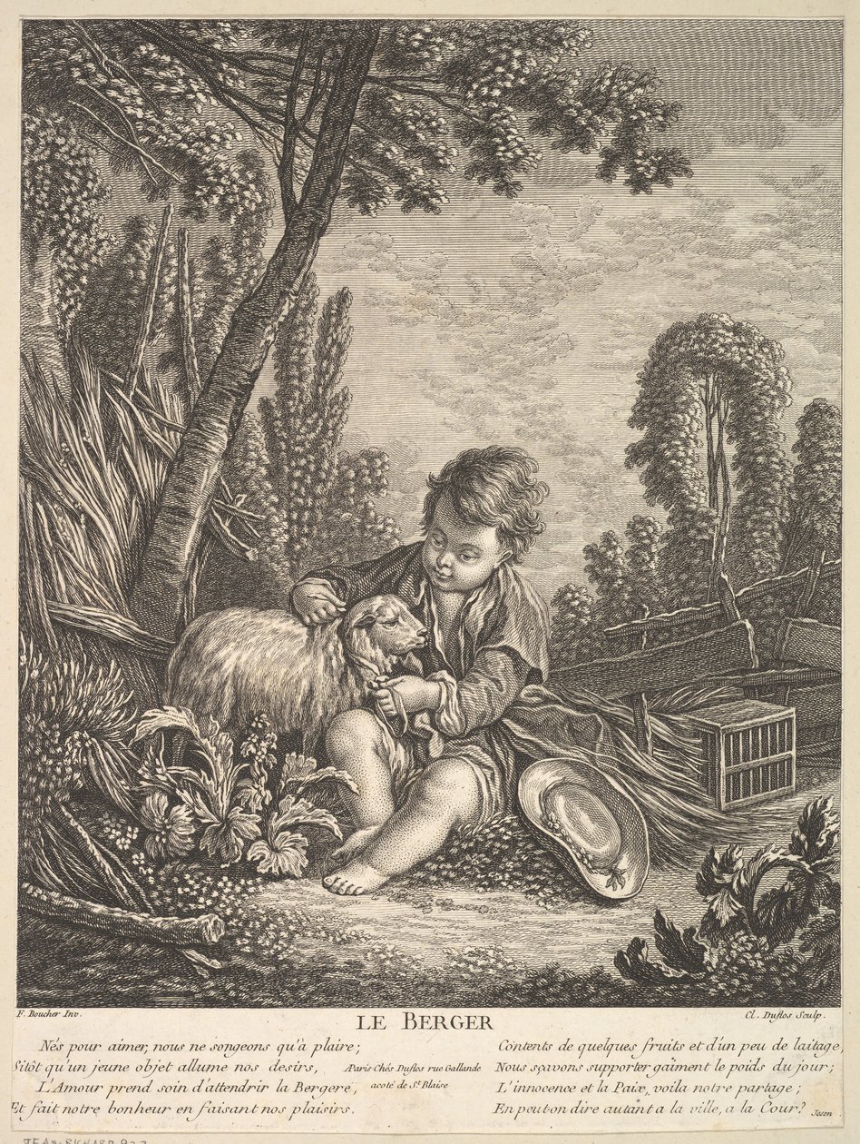 Pasterz, ok.1753. autorstwa Claude Augustin Duflos