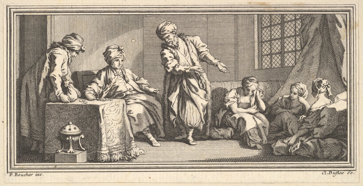 Kupiec niewolników, 1746-47. autorstwa Claude Augustin Duflos