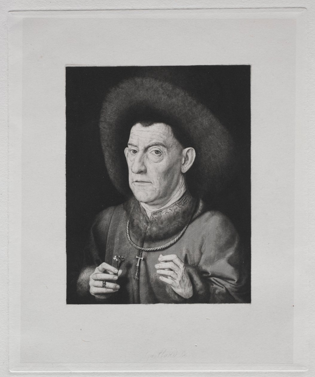 Mężczyzna z różowym autorstwa Claude Ferdinand Gaillard