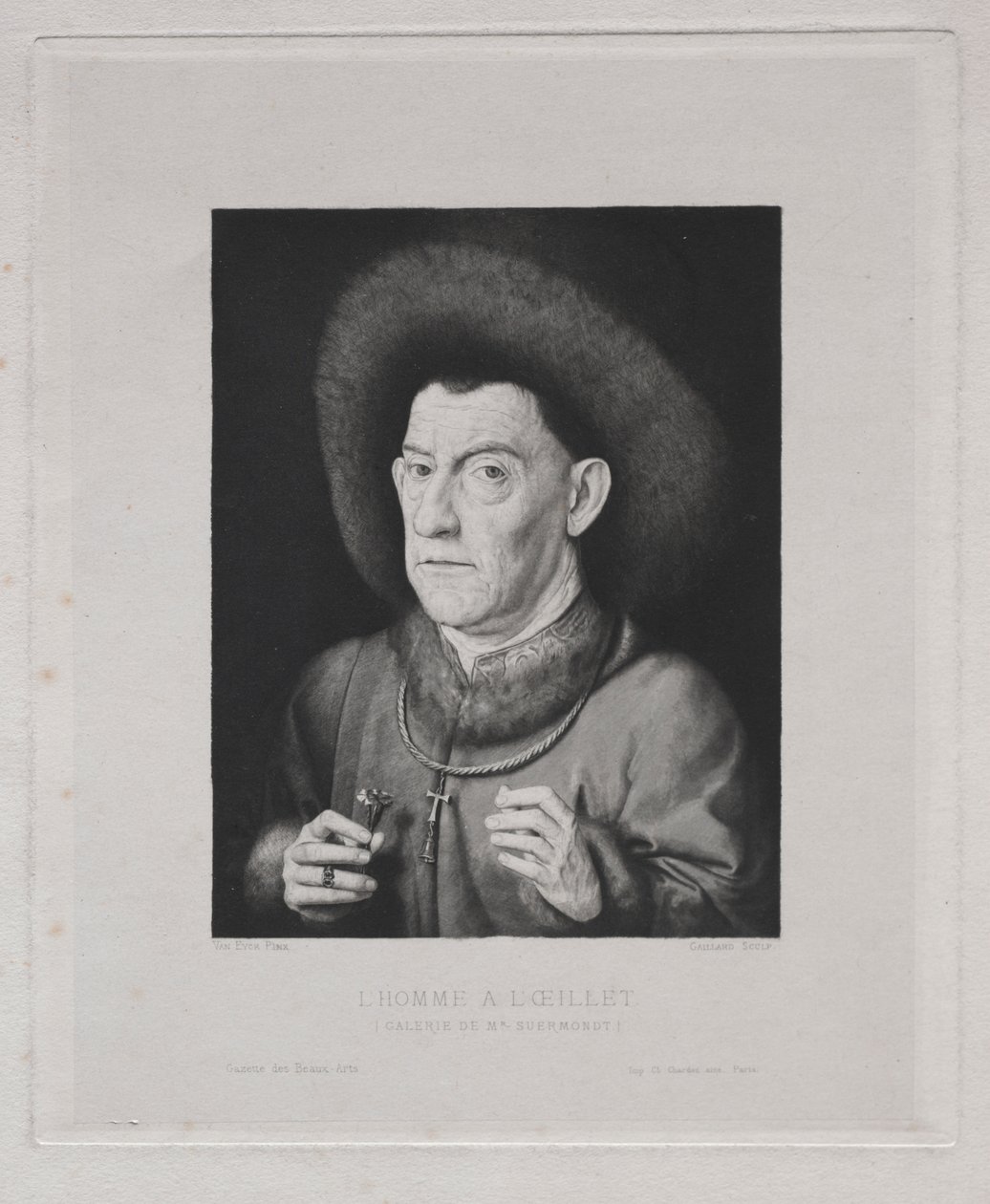 Mężczyzna z różowym autorstwa Claude Ferdinand Gaillard
