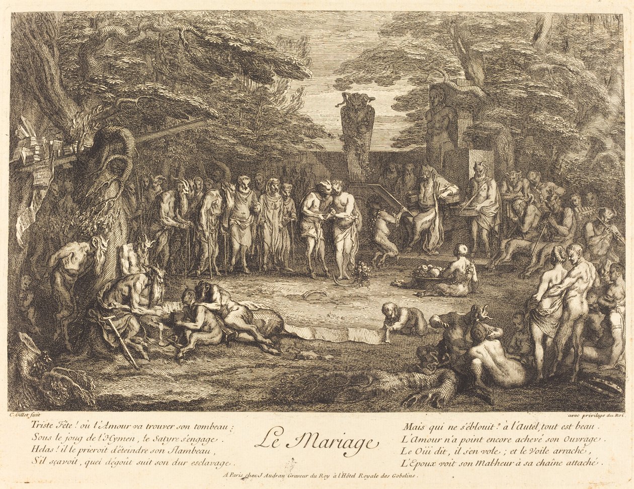 Małżeństwo (małżeństwo) autorstwa Claude Gillot