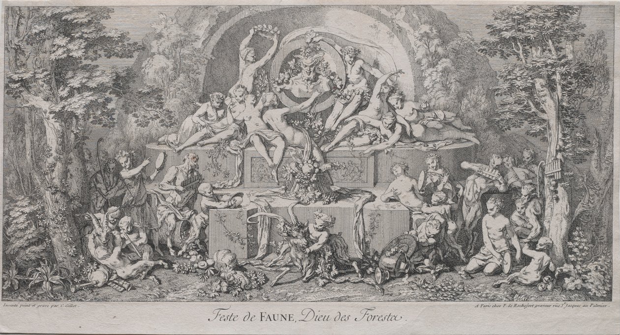 Cztery Festiwale: Festiwal Faune. autorstwa Claude Gillot