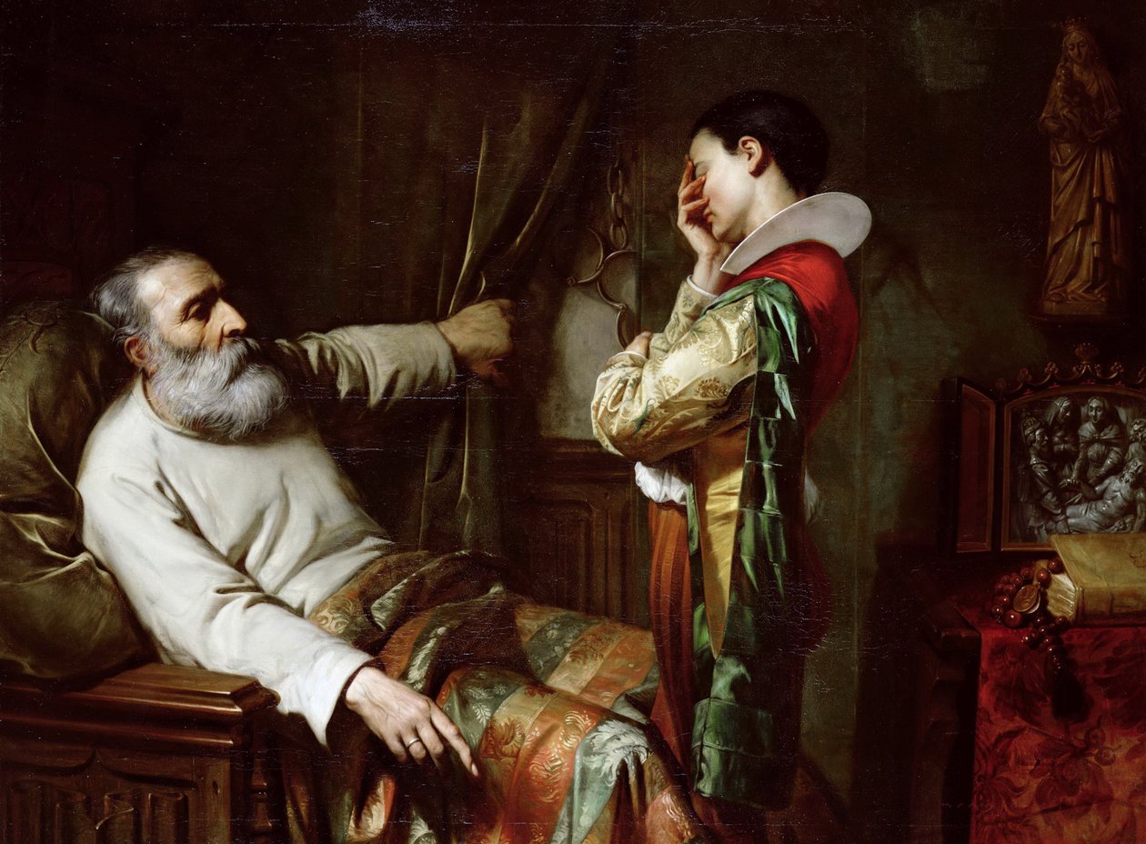 Ostatnie chwile Krzysztofa Kolumba, 1870. autorstwa Claude Jacquand