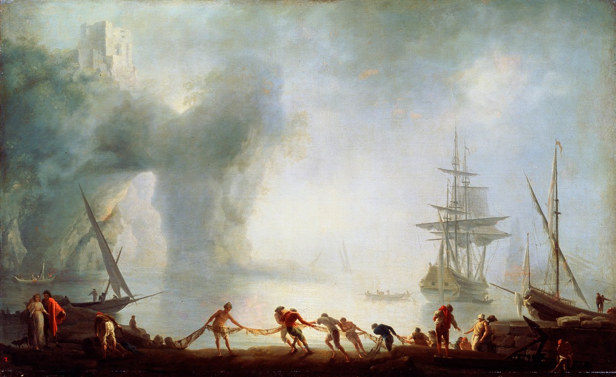 Świt nad Capri. Mgła, ok. 1745. autorstwa Claude Joseph Vernet