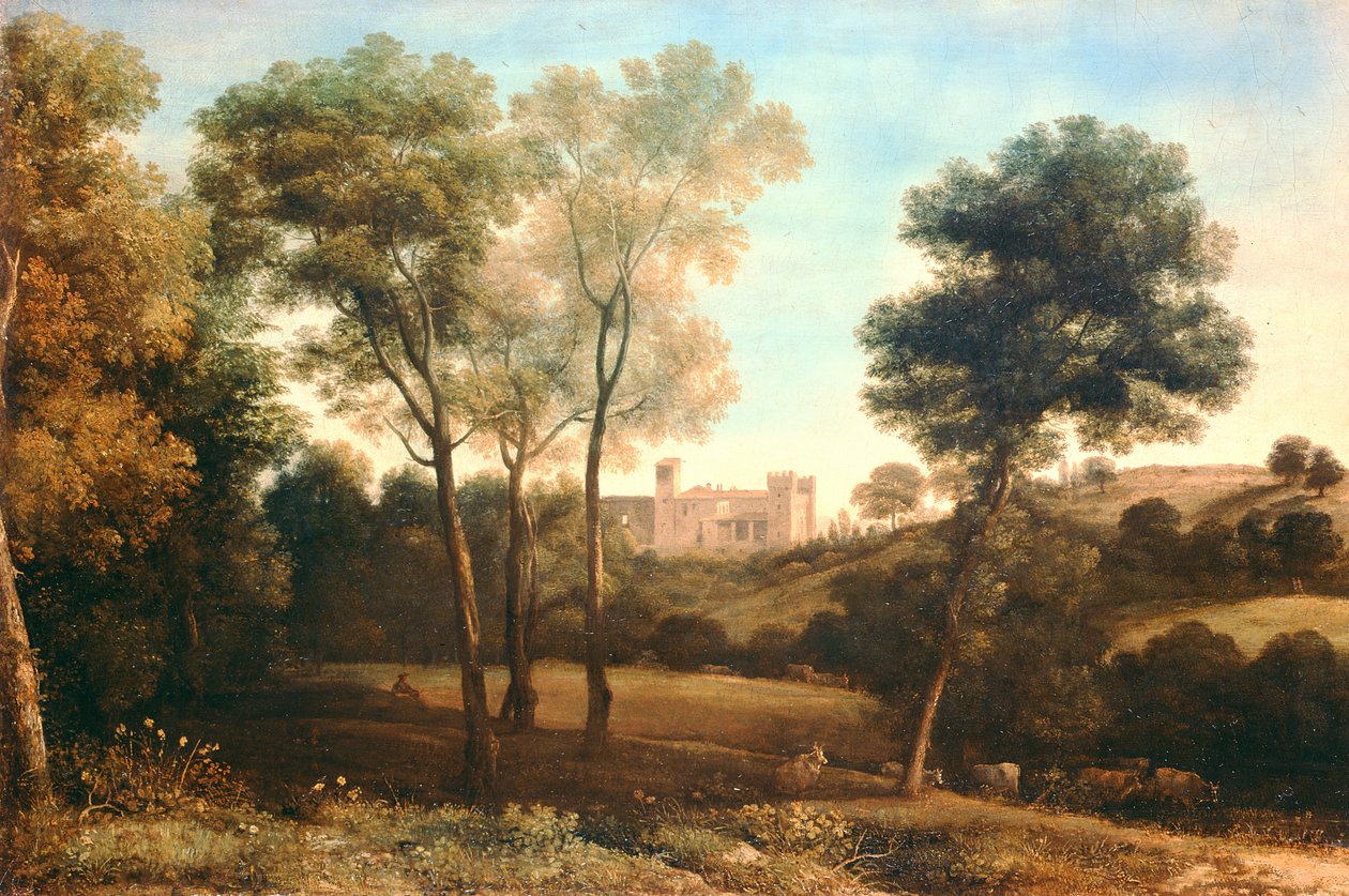 Krajobraz z zamkiem autorstwa Claude Lorrain