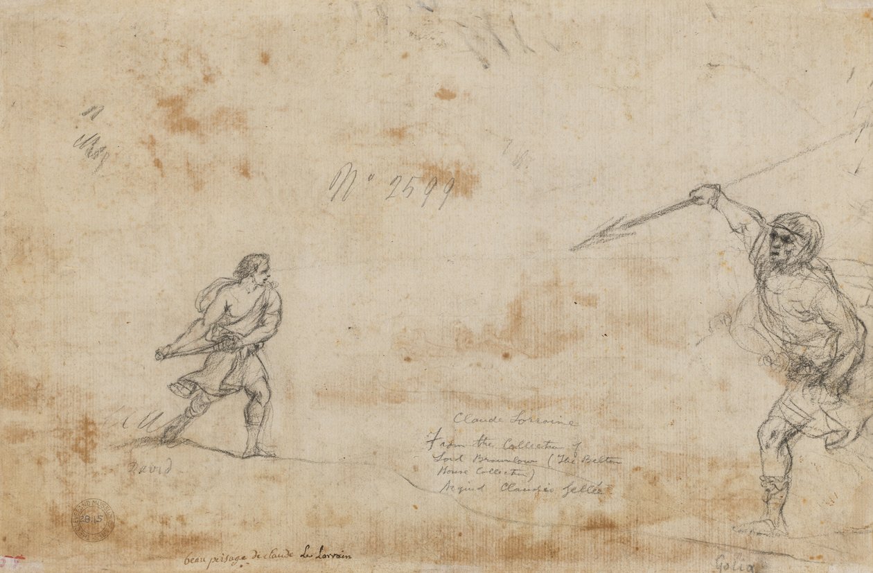 Dawid i Goliat werso, ok. 1645. autorstwa Claude Lorrain