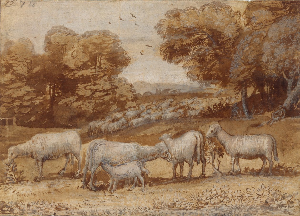 Krajobraz z owcami, ca. 1648. autorstwa Claude Lorrain