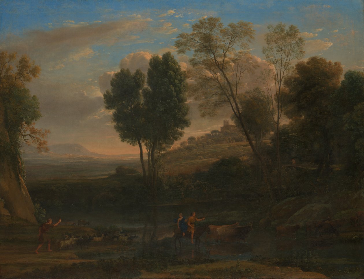 Wschód słońca, prawdopodobnie 1646-47. autorstwa Claude Lorrain