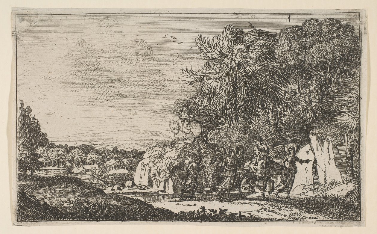 Ucieczka do Egiptu, ca. 1630-31. autorstwa Claude Lorrain