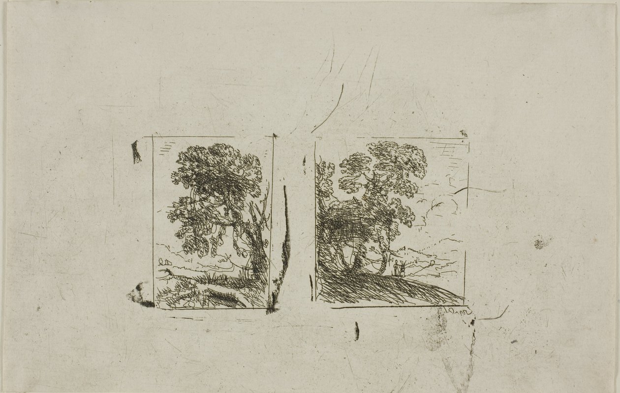 Dwa krajobrazy autorstwa Claude Lorrain
