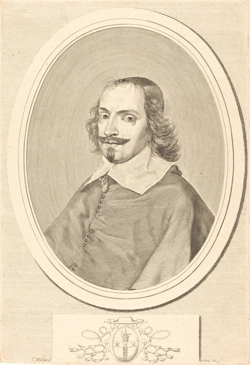 Kardynał Jules Mazarin autorstwa Claude Mellan