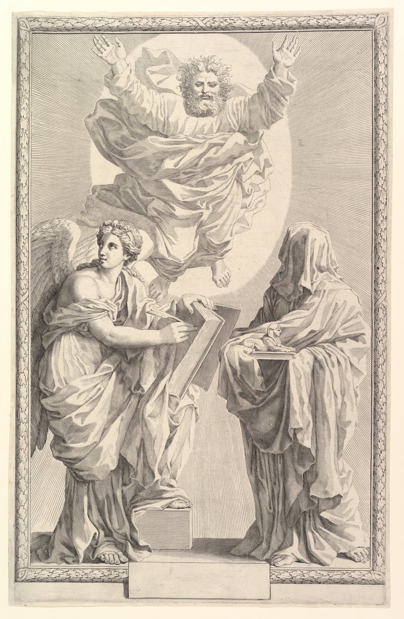 Frontyspis do Biblii, 1642. autorstwa Claude Mellan