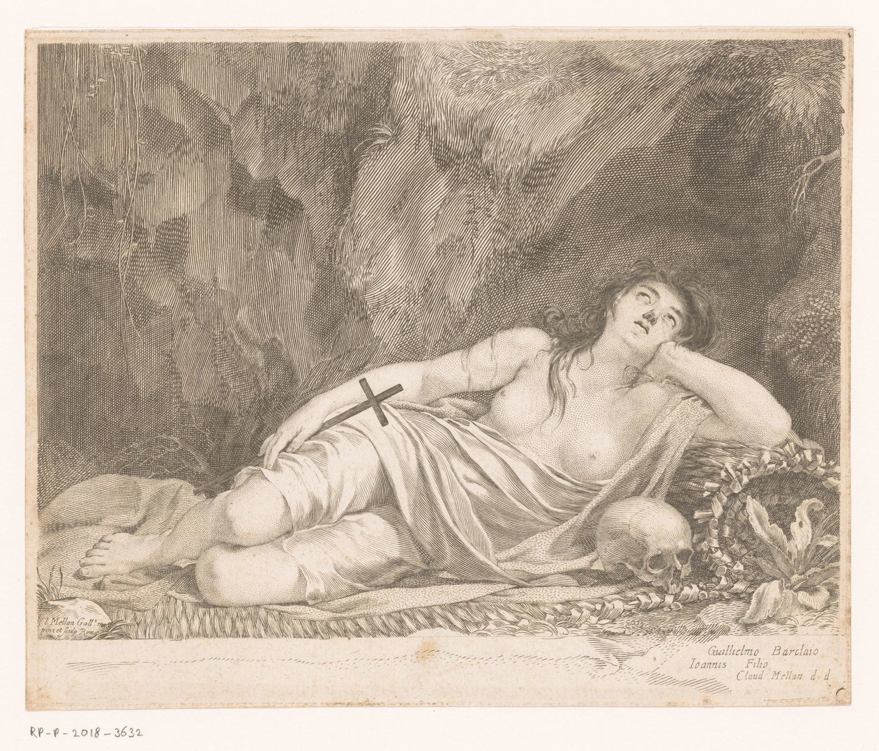 Święta Maria Magdalena w jaskini autorstwa Claude Mellan