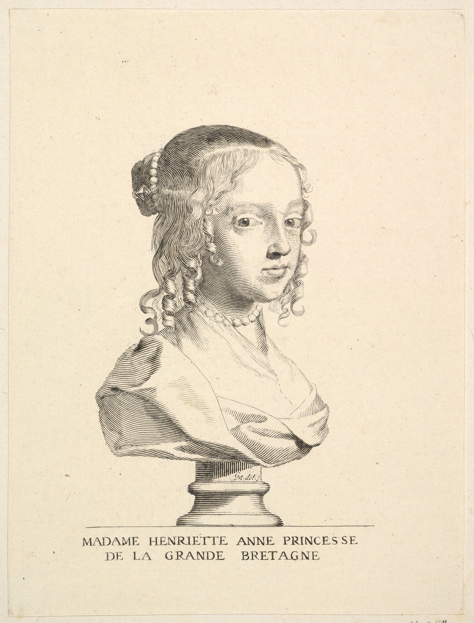 Henriette-Anne z Anglii, księżna Orleanu. autorstwa Claude Mellan