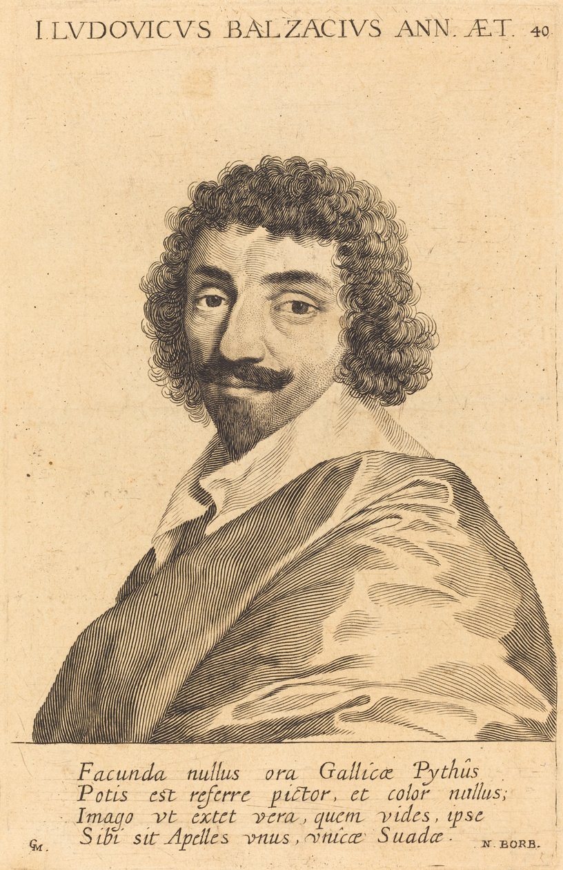 Jean-Louis Guez de Balzac autorstwa Claude Mellan