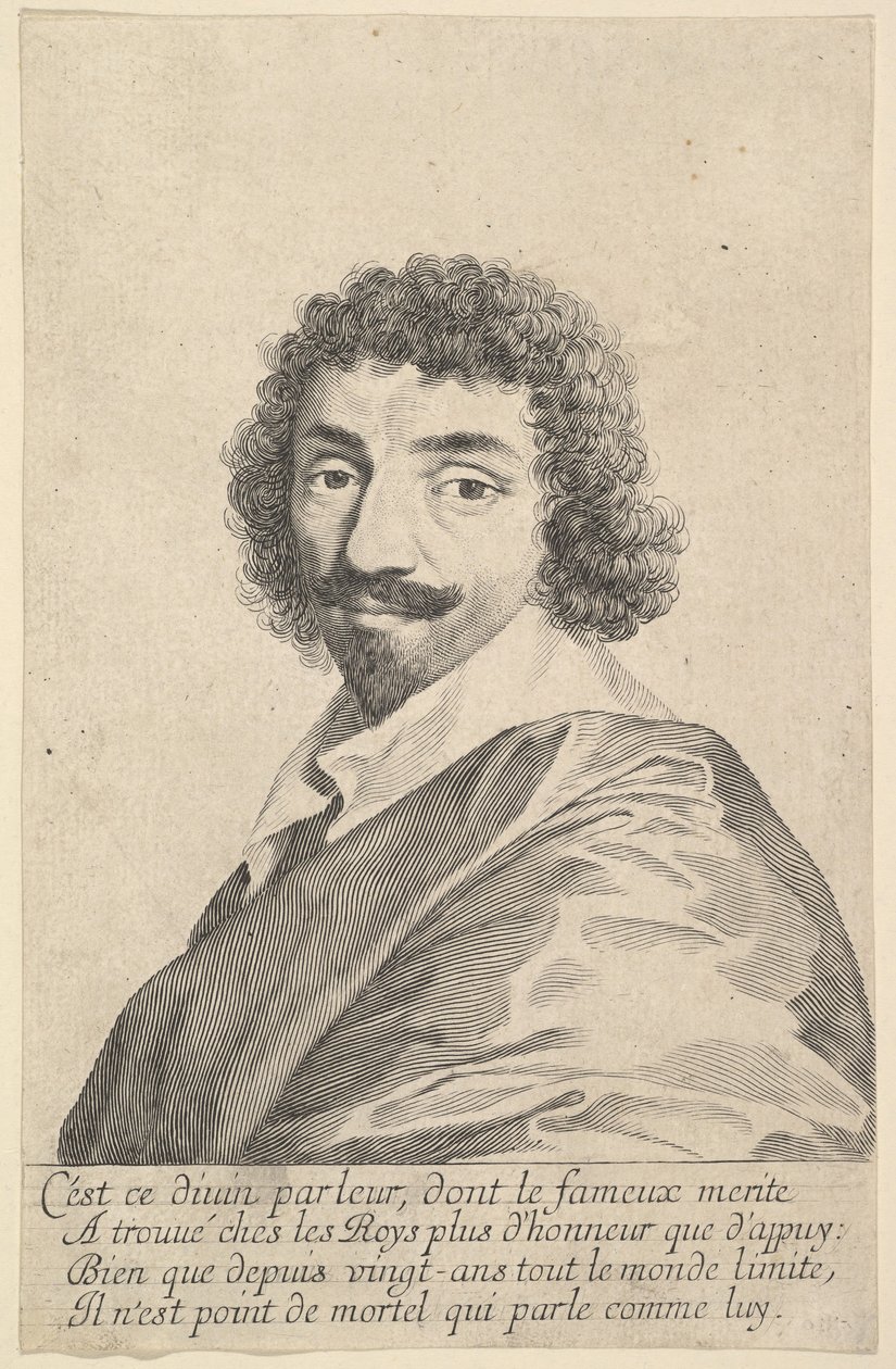 Jean-Louis Guez de Balzac, ca. 1635-37. autorstwa Claude Mellan
