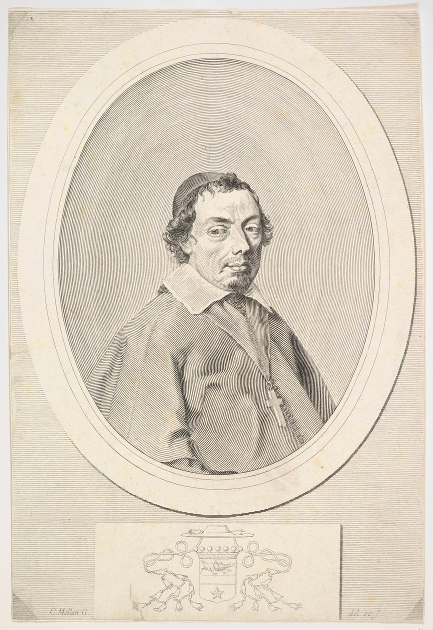 Nicolas Grillié, biskup Uzès.n.d. autorstwa Claude Mellan