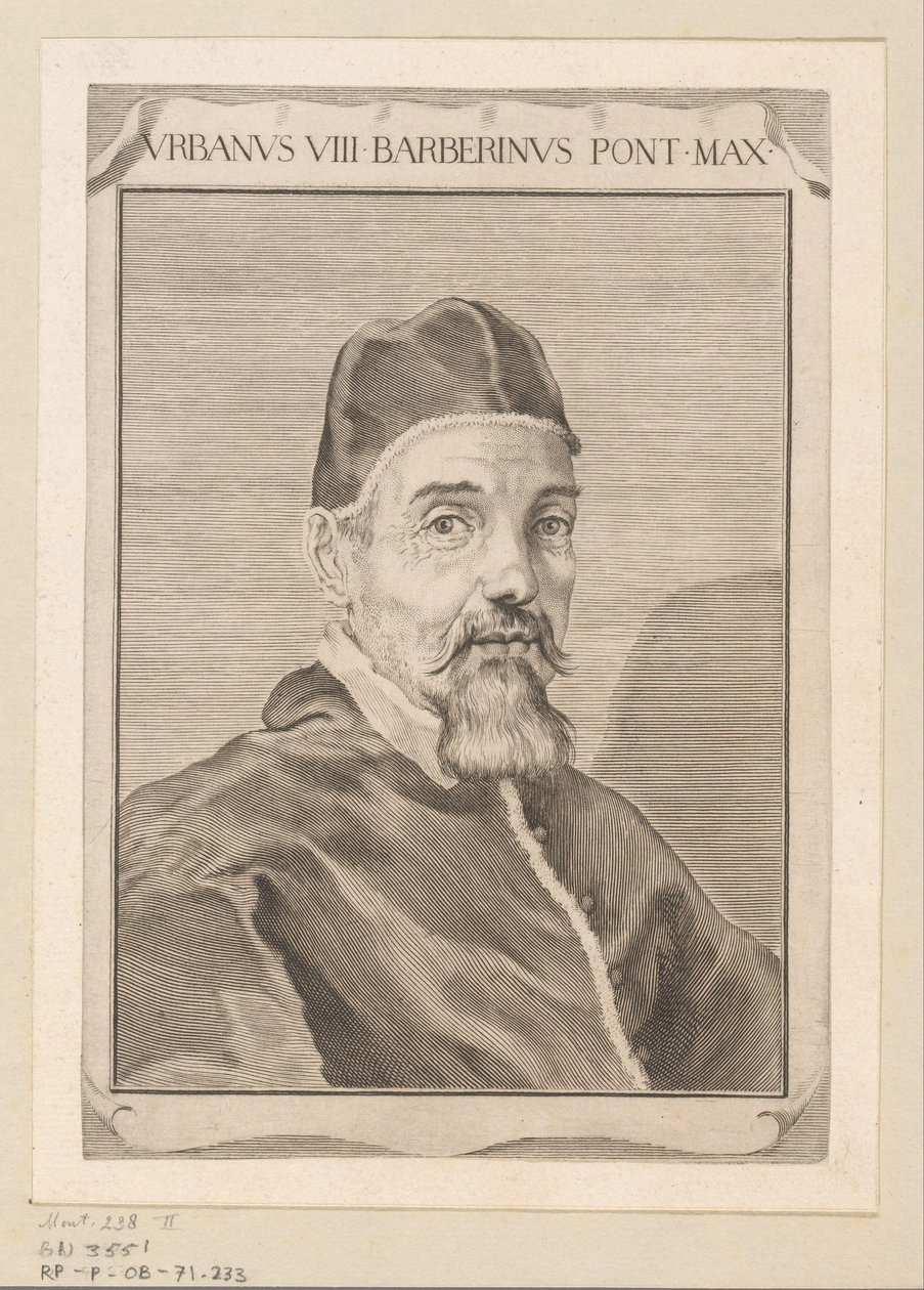 Portret van Urban VIII autorstwa Claude Mellan