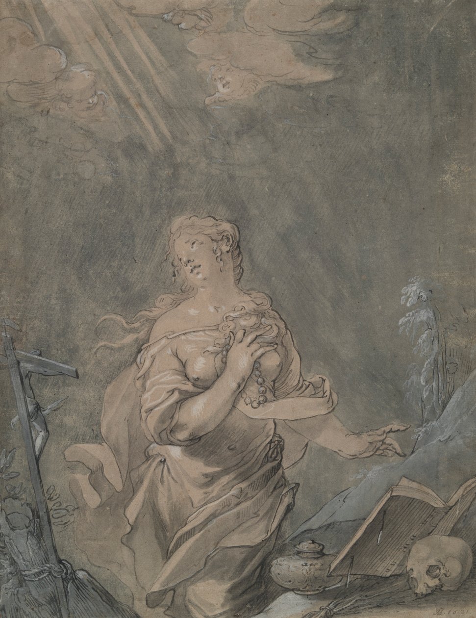Święta Maria Magdalena w modlitwie autorstwa Claude Mellan