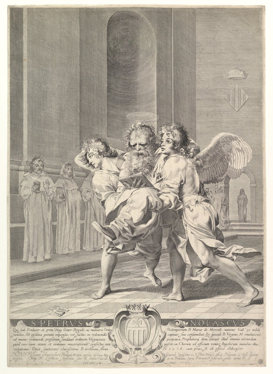 Św. Piotr Nolasque, 1627. autorstwa Claude Mellan