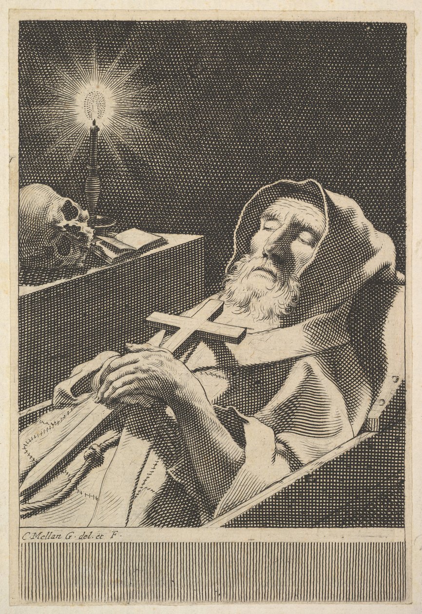św. Franciszka a Paulo. autorstwa Claude Mellan