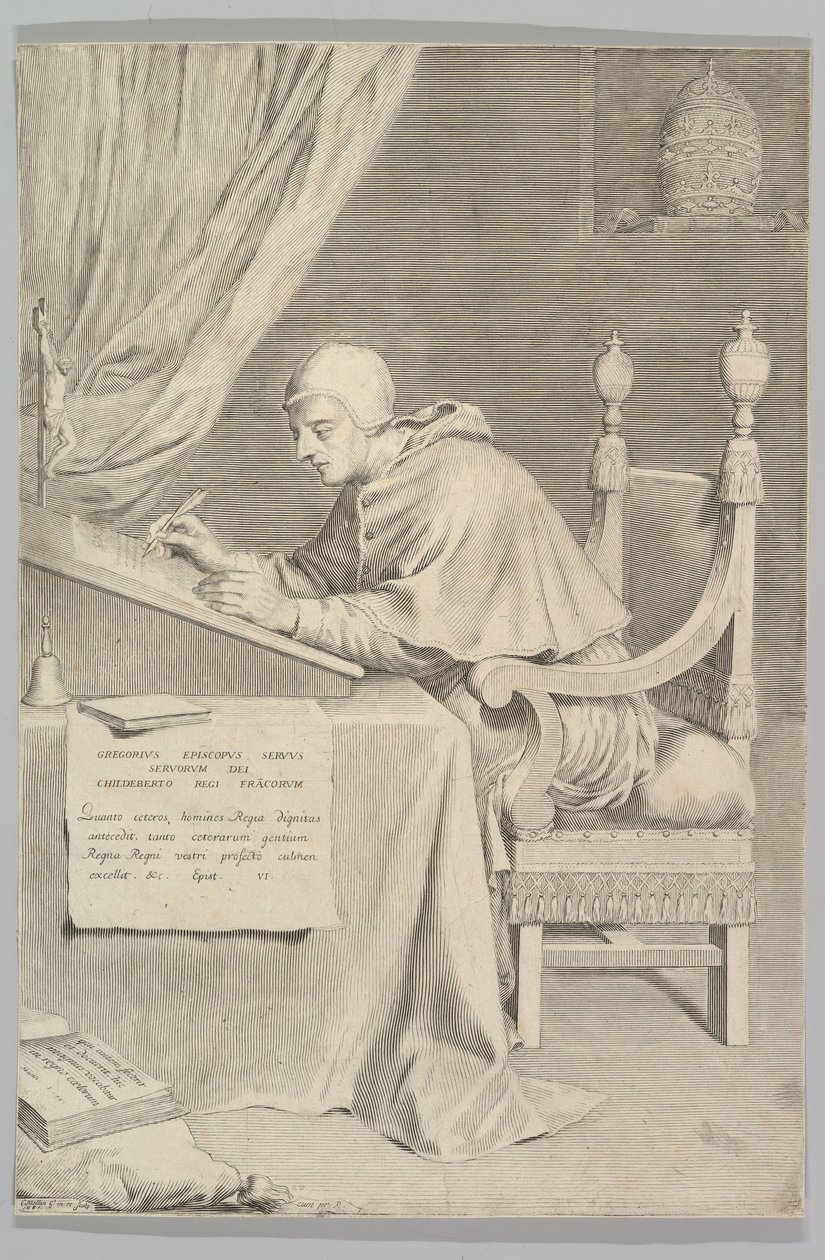 św. Grzegorza, 1681 r. autorstwa Claude Mellan