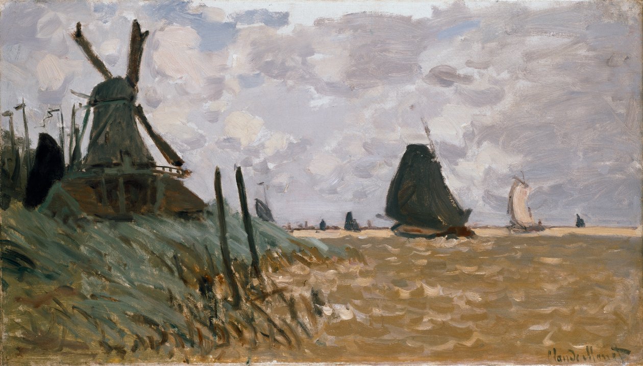Młyn pod Zaandam, 1871 autorstwa Claude Monet