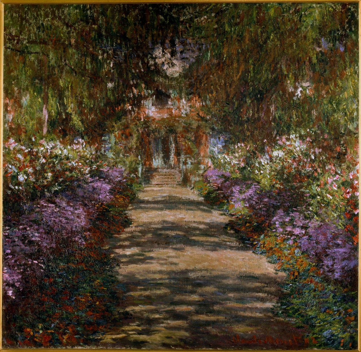 Allee w ogrodzie Giverny autorstwa Claude Monet