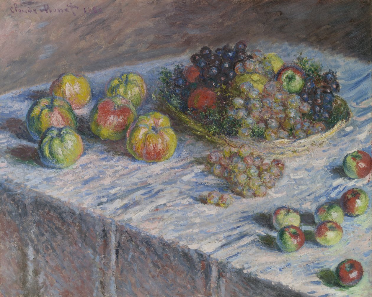 Jabłka i winogrona autorstwa Claude Monet
