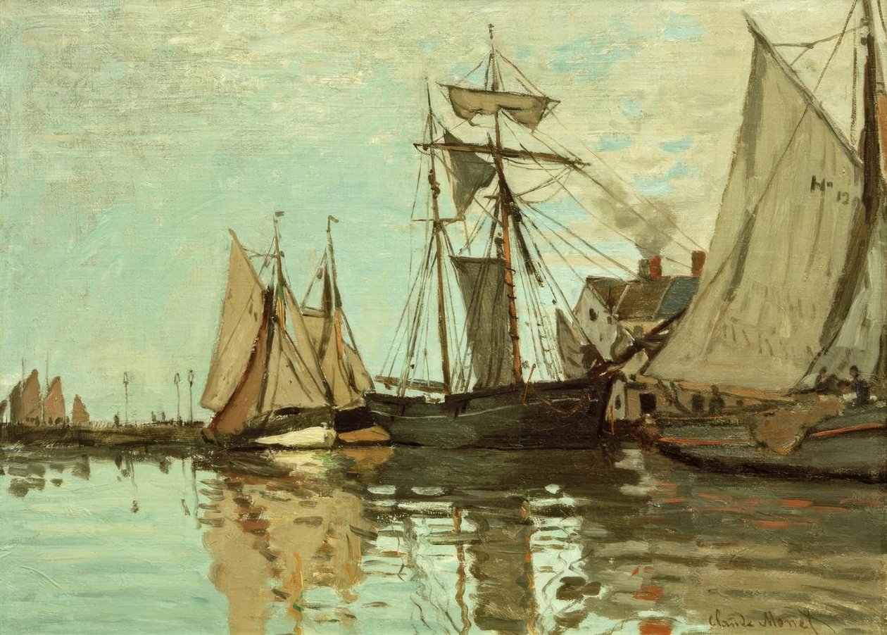 Łodzie w porcie Honfleur autorstwa Claude Monet