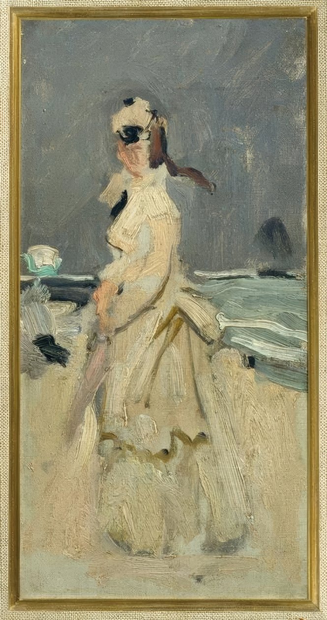 Camille na plaży autorstwa Claude Monet