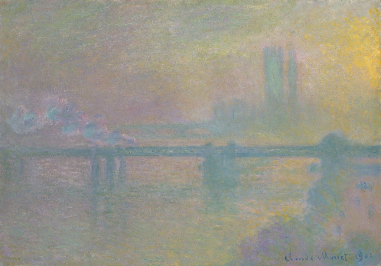 Charing Cross Bridge, Londyn autorstwa Claude Monet