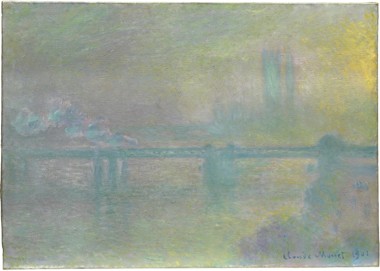 Charing Cross Bridge, Londyn, 1901 autorstwa Claude Monet
